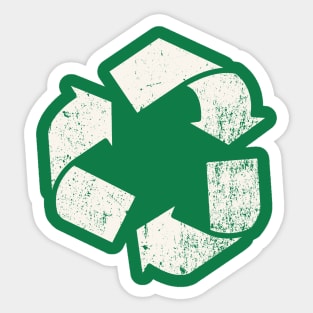 Vintage Recycling Earth Day Recycle Symbol Logo Sticker